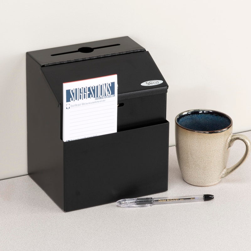 Safco 4232BL Steel Suggestion Box, Black - Image 5